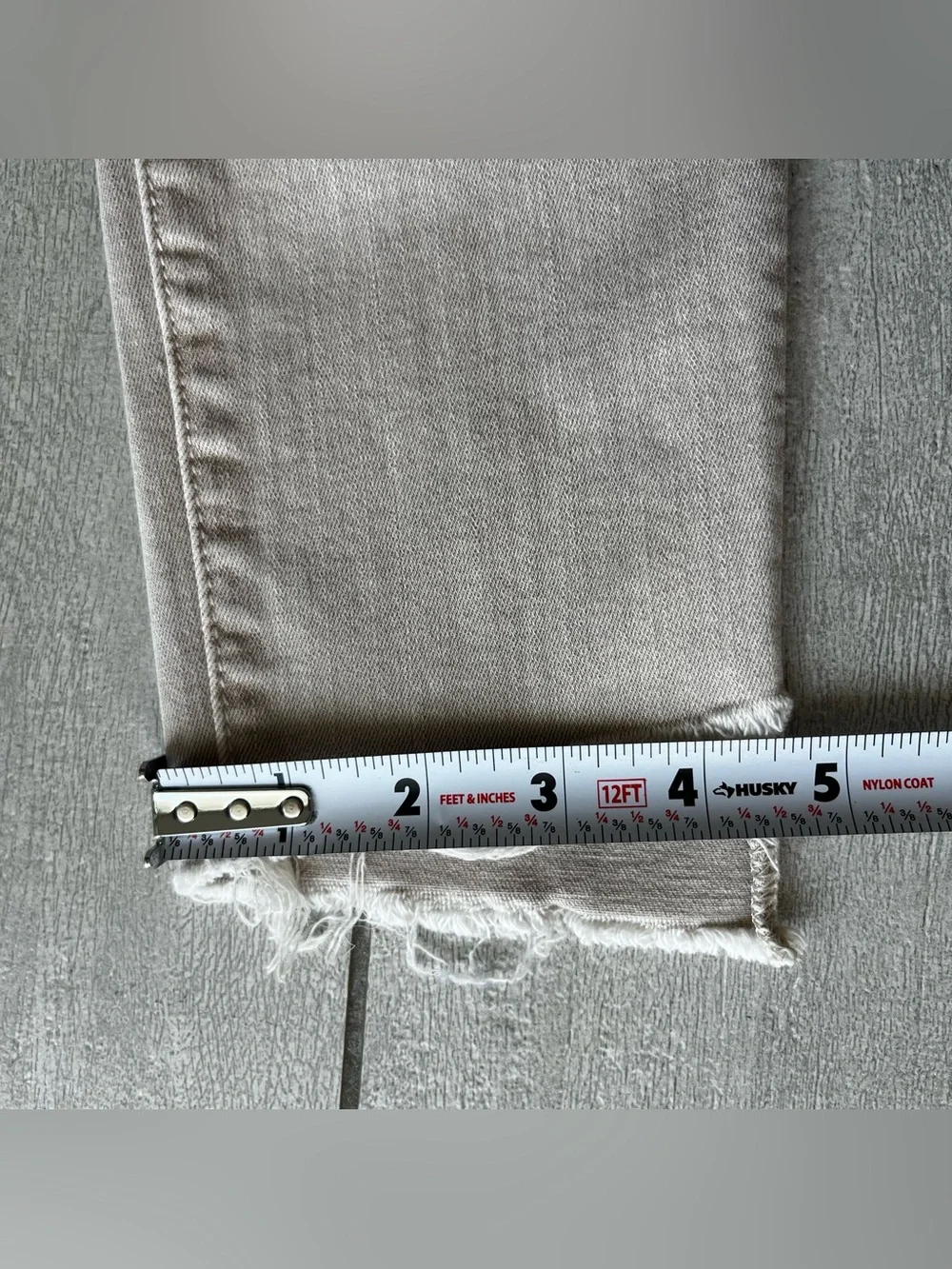 MOTHER Denim Jean Stunner Zip Ankle Step Fray 25 Sexy Just Walked Into Town Sand